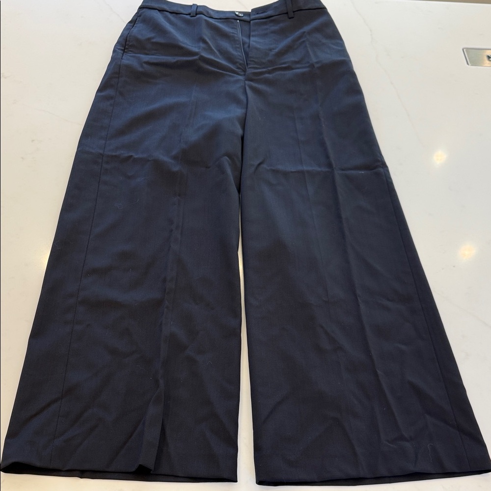 Nili Lotan Dark Blue Wide-Leg Pants